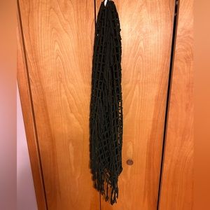 Variety of winter scarves, five total.